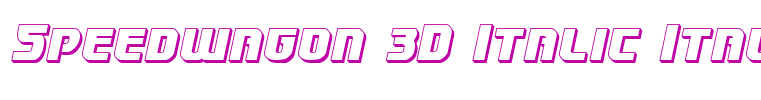 Speedwagon 3D Italic Italic